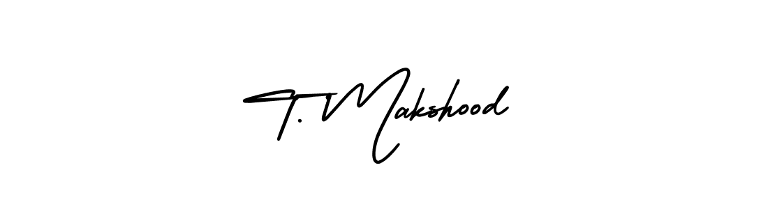 Also You can easily find your signature by using the search form. We will create T. Makshood name handwritten signature images for you free of cost using AmerikaSignatureDemo-Regular sign style. T. Makshood signature style 3 images and pictures png