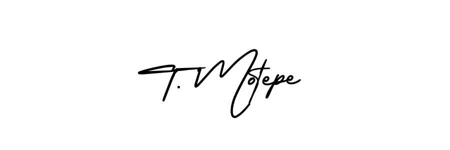 Make a beautiful signature design for name T. Motepe. With this signature (AmerikaSignatureDemo-Regular) style, you can create a handwritten signature for free. T. Motepe signature style 3 images and pictures png