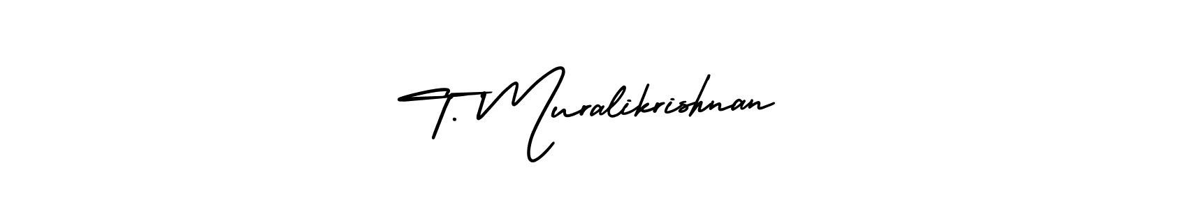 Also You can easily find your signature by using the search form. We will create T. Muralikrishnan name handwritten signature images for you free of cost using AmerikaSignatureDemo-Regular sign style. T. Muralikrishnan signature style 3 images and pictures png