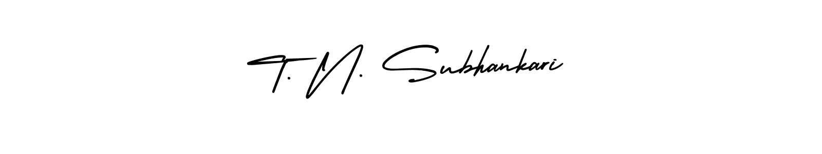 How to make T. N. Subhankari name signature. Use AmerikaSignatureDemo-Regular style for creating short signs online. This is the latest handwritten sign. T. N. Subhankari signature style 3 images and pictures png