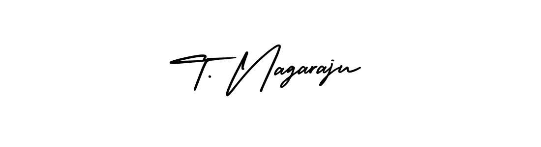 How to Draw T. Nagaraju signature style? AmerikaSignatureDemo-Regular is a latest design signature styles for name T. Nagaraju. T. Nagaraju signature style 3 images and pictures png