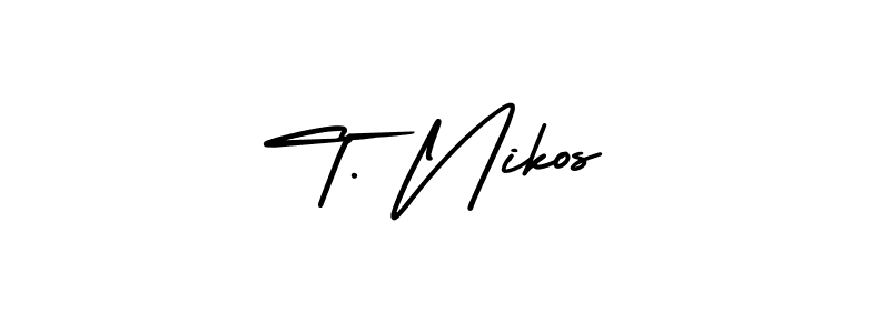 Once you've used our free online signature maker to create your best signature AmerikaSignatureDemo-Regular style, it's time to enjoy all of the benefits that T. Nikos name signing documents. T. Nikos signature style 3 images and pictures png
