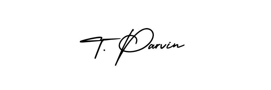 How to Draw T. Parvin signature style? AmerikaSignatureDemo-Regular is a latest design signature styles for name T. Parvin. T. Parvin signature style 3 images and pictures png