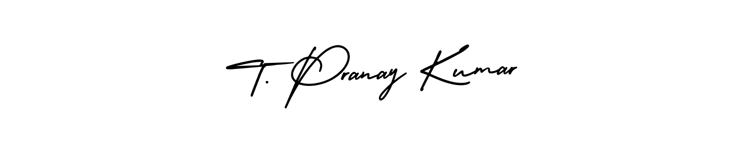 Similarly AmerikaSignatureDemo-Regular is the best handwritten signature design. Signature creator online .You can use it as an online autograph creator for name T. Pranay Kumar. T. Pranay Kumar signature style 3 images and pictures png