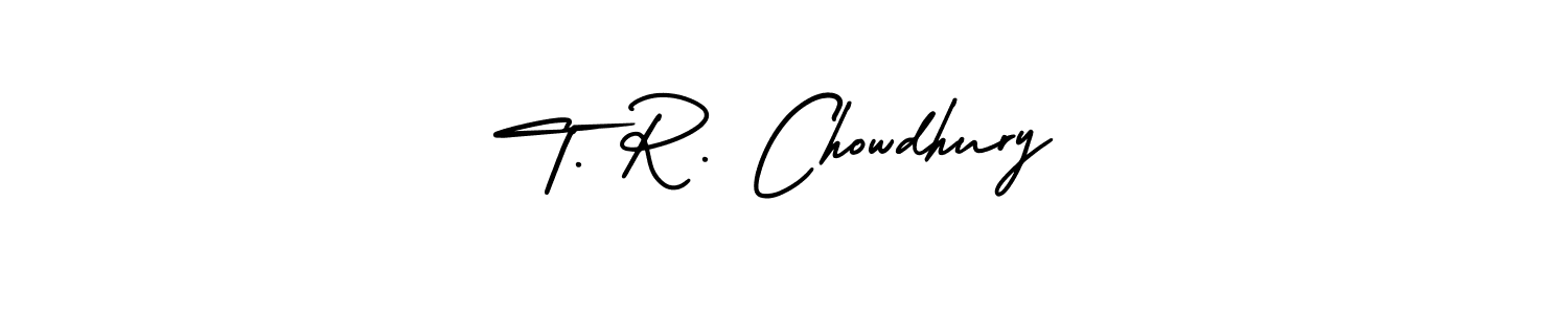 Create a beautiful signature design for name T. R. Chowdhury. With this signature (AmerikaSignatureDemo-Regular) fonts, you can make a handwritten signature for free. T. R. Chowdhury signature style 3 images and pictures png