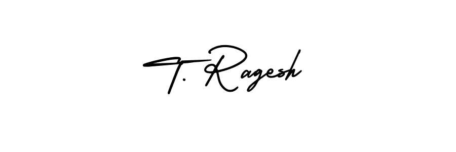 AmerikaSignatureDemo-Regular is a professional signature style that is perfect for those who want to add a touch of class to their signature. It is also a great choice for those who want to make their signature more unique. Get T. Ragesh name to fancy signature for free. T. Ragesh signature style 3 images and pictures png