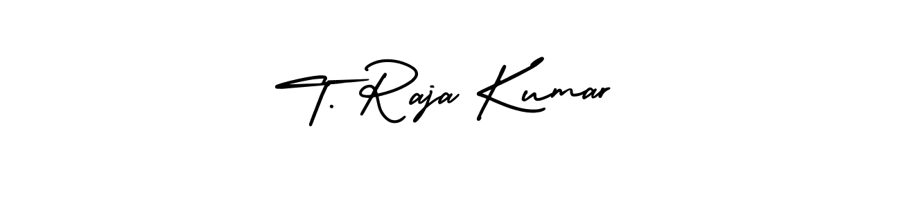 Design your own signature with our free online signature maker. With this signature software, you can create a handwritten (AmerikaSignatureDemo-Regular) signature for name T. Raja Kumar. T. Raja Kumar signature style 3 images and pictures png