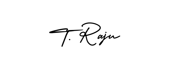 Create a beautiful signature design for name T. Raju. With this signature (AmerikaSignatureDemo-Regular) fonts, you can make a handwritten signature for free. T. Raju signature style 3 images and pictures png