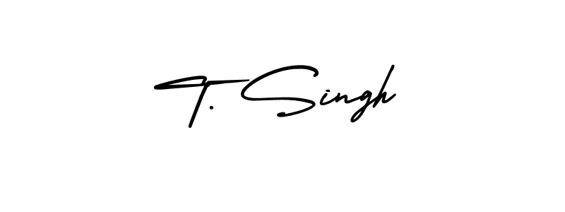 How to make T. Singh signature? AmerikaSignatureDemo-Regular is a professional autograph style. Create handwritten signature for T. Singh name. T. Singh signature style 3 images and pictures png