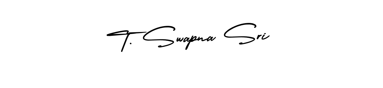 Make a beautiful signature design for name T. Swapna Sri. Use this online signature maker to create a handwritten signature for free. T. Swapna Sri signature style 3 images and pictures png