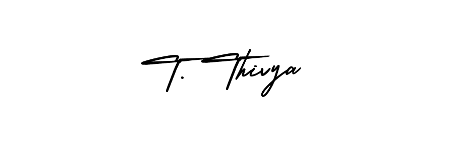 Best and Professional Signature Style for T. Thivya. AmerikaSignatureDemo-Regular Best Signature Style Collection. T. Thivya signature style 3 images and pictures png