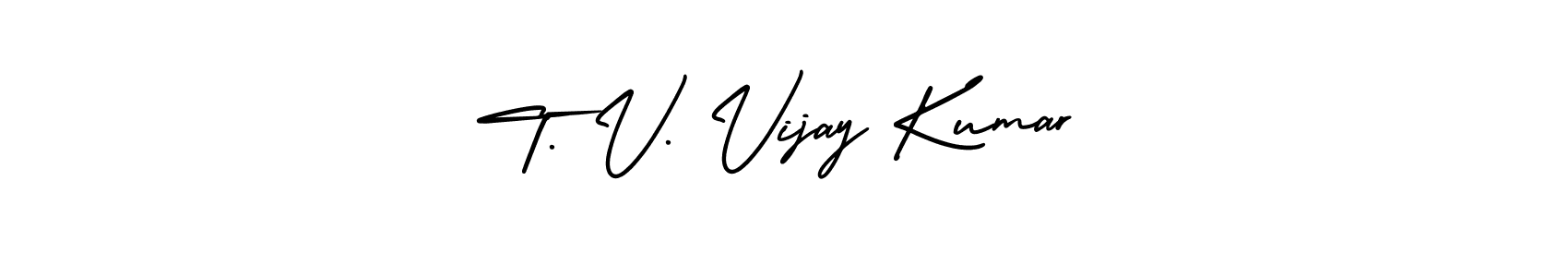 This is the best signature style for the T. V. Vijay Kumar name. Also you like these signature font (AmerikaSignatureDemo-Regular). Mix name signature. T. V. Vijay Kumar signature style 3 images and pictures png