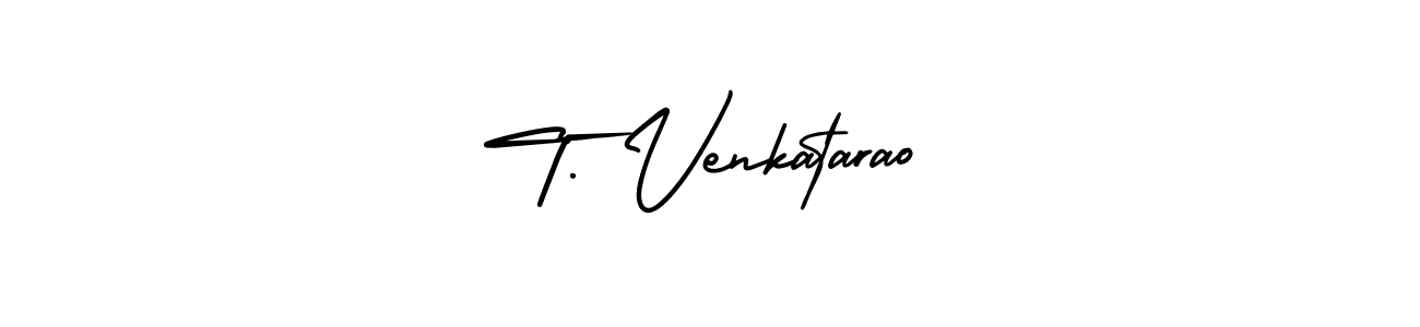 You should practise on your own different ways (AmerikaSignatureDemo-Regular) to write your name (T. Venkatarao) in signature. don't let someone else do it for you. T. Venkatarao signature style 3 images and pictures png