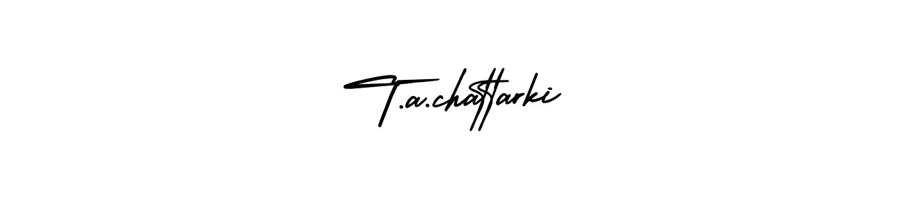 This is the best signature style for the T.a.chattarki name. Also you like these signature font (AmerikaSignatureDemo-Regular). Mix name signature. T.a.chattarki signature style 3 images and pictures png