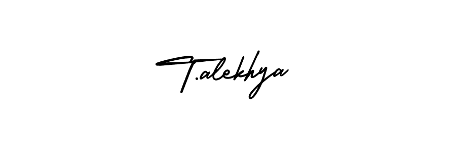 Design your own signature with our free online signature maker. With this signature software, you can create a handwritten (AmerikaSignatureDemo-Regular) signature for name T.alekhya. T.alekhya signature style 3 images and pictures png