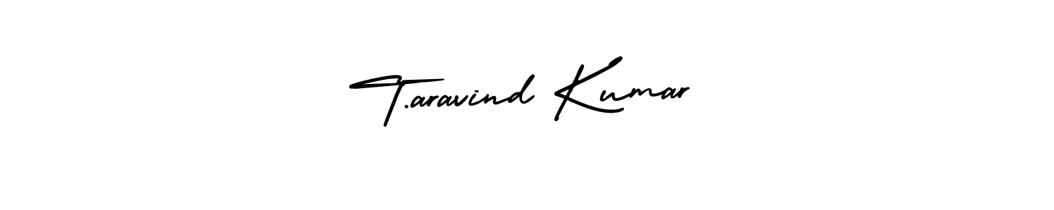 Create a beautiful signature design for name T.aravind Kumar. With this signature (AmerikaSignatureDemo-Regular) fonts, you can make a handwritten signature for free. T.aravind Kumar signature style 3 images and pictures png