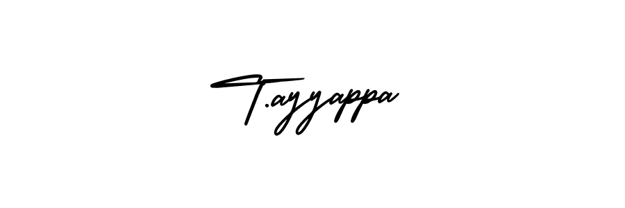This is the best signature style for the T.ayyappa name. Also you like these signature font (AmerikaSignatureDemo-Regular). Mix name signature. T.ayyappa signature style 3 images and pictures png