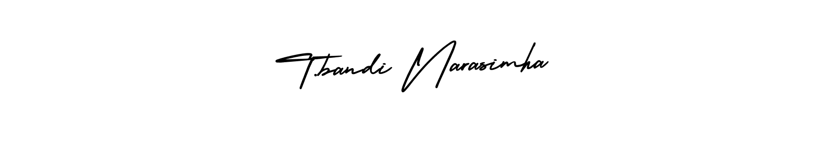 This is the best signature style for the T.bandi Narasimha name. Also you like these signature font (AmerikaSignatureDemo-Regular). Mix name signature. T.bandi Narasimha signature style 3 images and pictures png