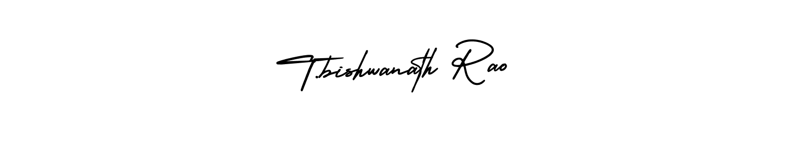 How to Draw T.bishwanath Rao signature style? AmerikaSignatureDemo-Regular is a latest design signature styles for name T.bishwanath Rao. T.bishwanath Rao signature style 3 images and pictures png