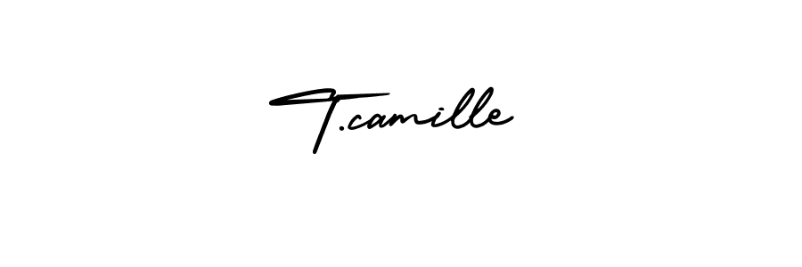 How to make T.camille signature? AmerikaSignatureDemo-Regular is a professional autograph style. Create handwritten signature for T.camille name. T.camille signature style 3 images and pictures png