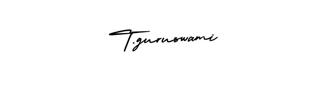 T.guruswami stylish signature style. Best Handwritten Sign (AmerikaSignatureDemo-Regular) for my name. Handwritten Signature Collection Ideas for my name T.guruswami. T.guruswami signature style 3 images and pictures png