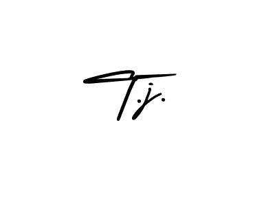 Make a beautiful signature design for name T.j.. With this signature (AmerikaSignatureDemo-Regular) style, you can create a handwritten signature for free. T.j. signature style 3 images and pictures png