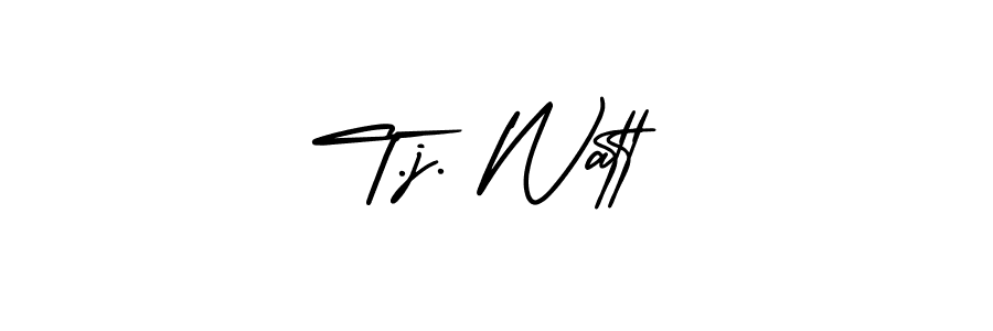 Make a beautiful signature design for name T.j. Watt. Use this online signature maker to create a handwritten signature for free. T.j. Watt signature style 3 images and pictures png