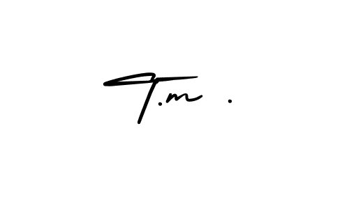 Design your own signature with our free online signature maker. With this signature software, you can create a handwritten (AmerikaSignatureDemo-Regular) signature for name T.m .. T.m . signature style 3 images and pictures png