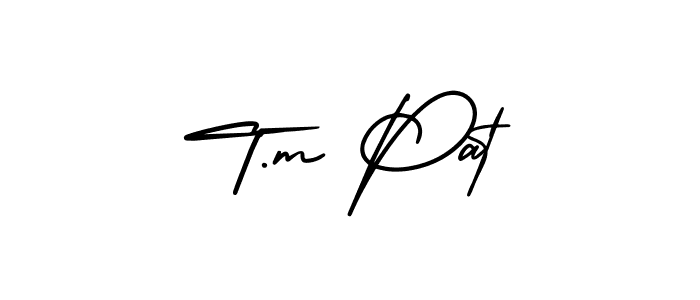 How to make T.m Pat signature? AmerikaSignatureDemo-Regular is a professional autograph style. Create handwritten signature for T.m Pat name. T.m Pat signature style 3 images and pictures png