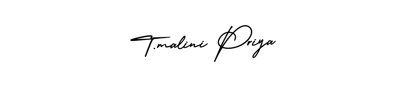 How to Draw T.malini Priya signature style? AmerikaSignatureDemo-Regular is a latest design signature styles for name T.malini Priya. T.malini Priya signature style 3 images and pictures png