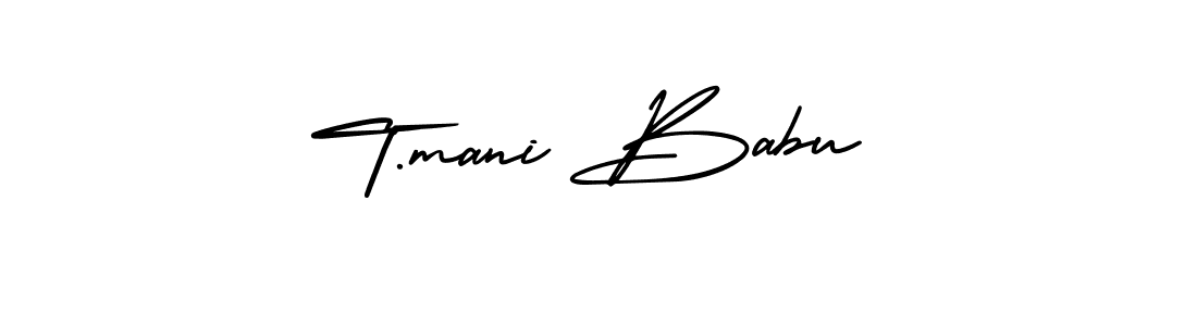 Design your own signature with our free online signature maker. With this signature software, you can create a handwritten (AmerikaSignatureDemo-Regular) signature for name T.mani Babu. T.mani Babu signature style 3 images and pictures png