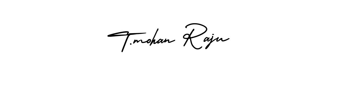 Create a beautiful signature design for name T.mohan Raju. With this signature (AmerikaSignatureDemo-Regular) fonts, you can make a handwritten signature for free. T.mohan Raju signature style 3 images and pictures png