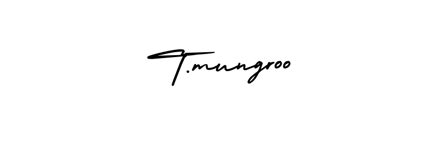 How to make T.mungroo signature? AmerikaSignatureDemo-Regular is a professional autograph style. Create handwritten signature for T.mungroo name. T.mungroo signature style 3 images and pictures png