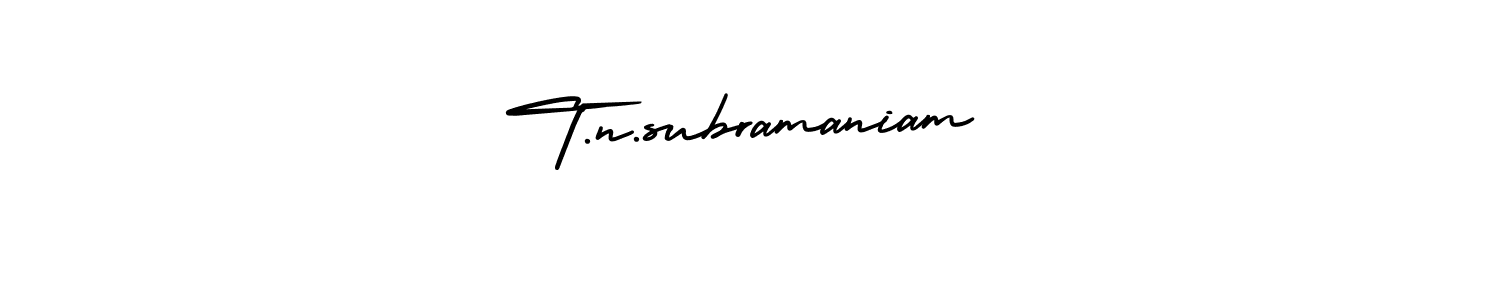Make a beautiful signature design for name T.n.subramaniam. Use this online signature maker to create a handwritten signature for free. T.n.subramaniam signature style 3 images and pictures png