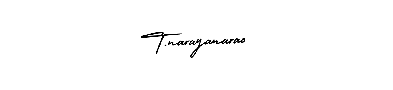 Use a signature maker to create a handwritten signature online. With this signature software, you can design (AmerikaSignatureDemo-Regular) your own signature for name T.narayanarao. T.narayanarao signature style 3 images and pictures png