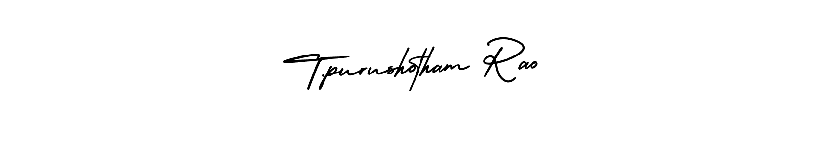 This is the best signature style for the T.purushotham Rao name. Also you like these signature font (AmerikaSignatureDemo-Regular). Mix name signature. T.purushotham Rao signature style 3 images and pictures png