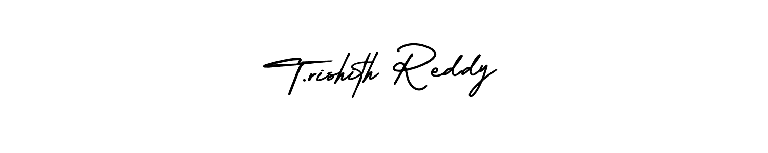 Create a beautiful signature design for name T.rishith Reddy. With this signature (AmerikaSignatureDemo-Regular) fonts, you can make a handwritten signature for free. T.rishith Reddy signature style 3 images and pictures png