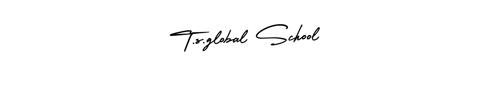 T.s.global School stylish signature style. Best Handwritten Sign (AmerikaSignatureDemo-Regular) for my name. Handwritten Signature Collection Ideas for my name T.s.global School. T.s.global School signature style 3 images and pictures png