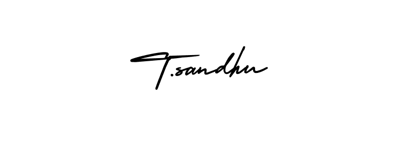 How to make T.sandhu signature? AmerikaSignatureDemo-Regular is a professional autograph style. Create handwritten signature for T.sandhu name. T.sandhu signature style 3 images and pictures png