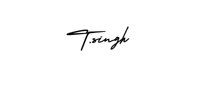 Also You can easily find your signature by using the search form. We will create T.singh name handwritten signature images for you free of cost using AmerikaSignatureDemo-Regular sign style. T.singh signature style 3 images and pictures png