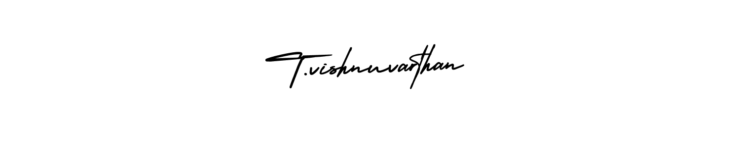 Design your own signature with our free online signature maker. With this signature software, you can create a handwritten (AmerikaSignatureDemo-Regular) signature for name T.vishnuvarthan. T.vishnuvarthan signature style 3 images and pictures png