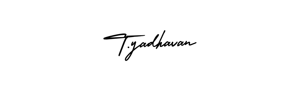 Also You can easily find your signature by using the search form. We will create T.yadhavan name handwritten signature images for you free of cost using AmerikaSignatureDemo-Regular sign style. T.yadhavan signature style 3 images and pictures png