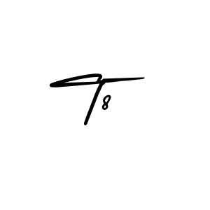 Also we have T8  name is the best signature style. Create professional handwritten signature collection using AmerikaSignatureDemo-Regular autograph style. T8  signature style 3 images and pictures png