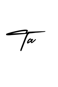 It looks lik you need a new signature style for name Ta. Design unique handwritten (AmerikaSignatureDemo-Regular) signature with our free signature maker in just a few clicks. Ta signature style 3 images and pictures png