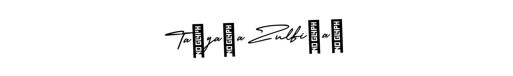 Taیyaبa Zulfiقaر stylish signature style. Best Handwritten Sign (AmerikaSignatureDemo-Regular) for my name. Handwritten Signature Collection Ideas for my name Taیyaبa Zulfiقaر. Taیyaبa Zulfiقaر signature style 3 images and pictures png