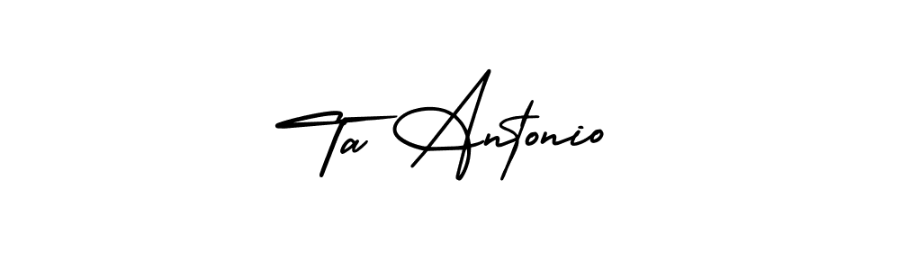 How to Draw Ta Antonio signature style? AmerikaSignatureDemo-Regular is a latest design signature styles for name Ta Antonio. Ta Antonio signature style 3 images and pictures png