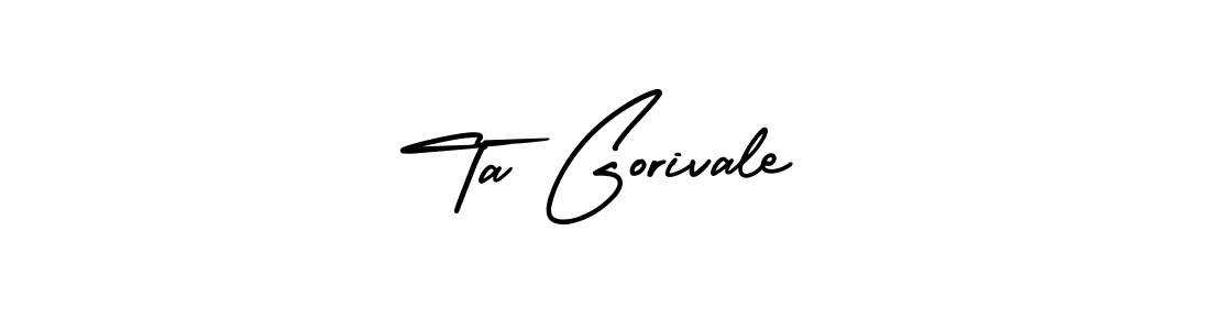 Make a beautiful signature design for name Ta Gorivale. With this signature (AmerikaSignatureDemo-Regular) style, you can create a handwritten signature for free. Ta Gorivale signature style 3 images and pictures png