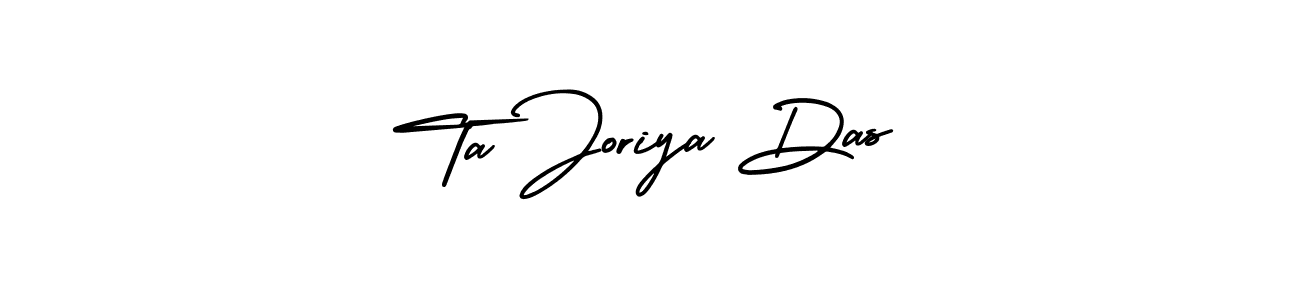 Ta Joriya Das stylish signature style. Best Handwritten Sign (AmerikaSignatureDemo-Regular) for my name. Handwritten Signature Collection Ideas for my name Ta Joriya Das. Ta Joriya Das signature style 3 images and pictures png