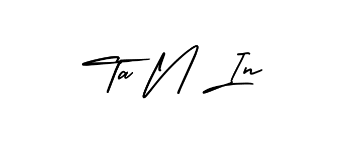 How to make Ta N In signature? AmerikaSignatureDemo-Regular is a professional autograph style. Create handwritten signature for Ta N In name. Ta N In signature style 3 images and pictures png