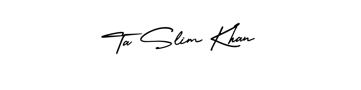 Make a beautiful signature design for name Ta Slim Khan. Use this online signature maker to create a handwritten signature for free. Ta Slim Khan signature style 3 images and pictures png